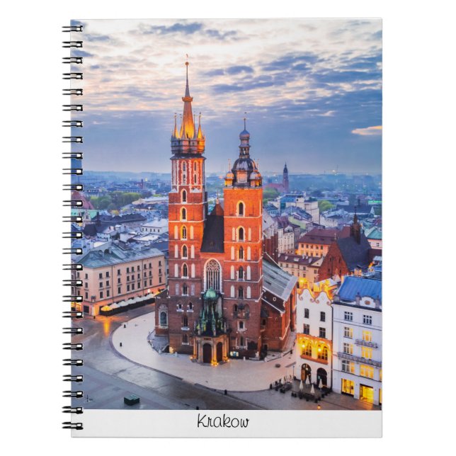 Krakow night in Poland Notebook (Front)