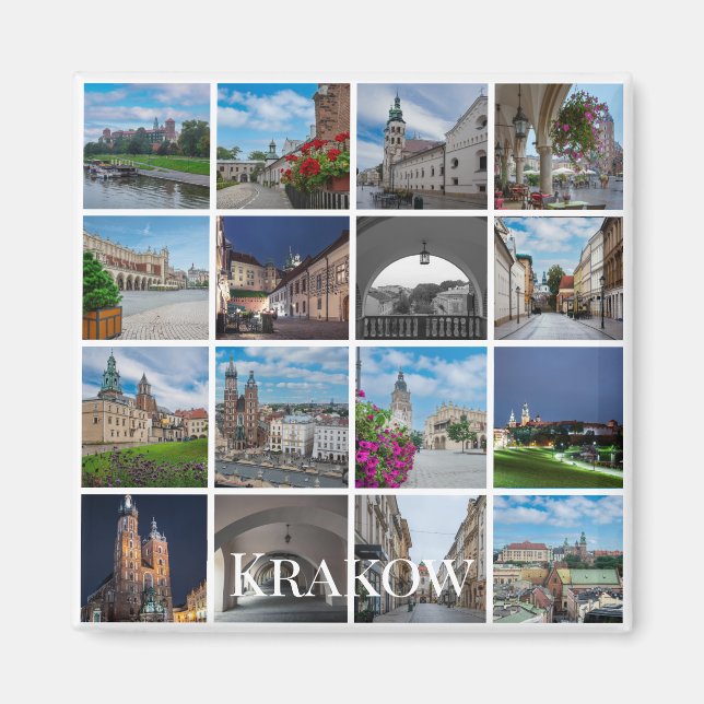 Krakow old town landscapes, Poland Magnet (Front)