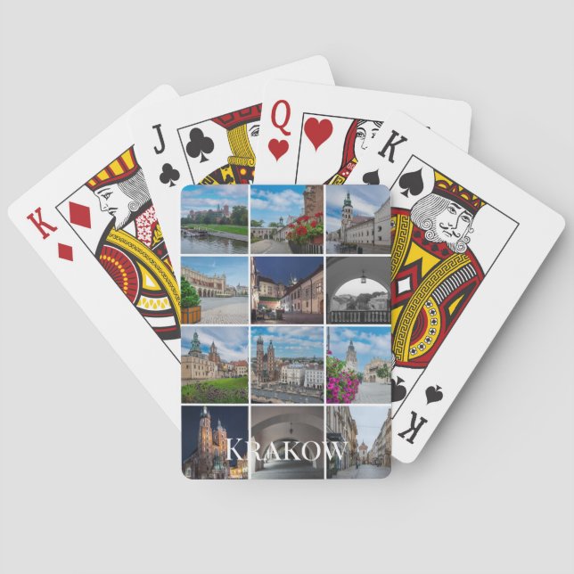 Krakow old town landscapes, Poland Playing Cards (Back)