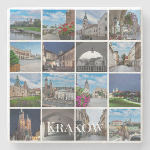 Krakow old town landscapes, Poland Stone Coaster