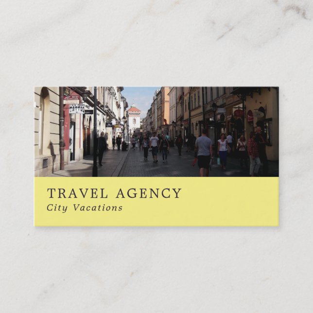 Kraków Old Town, Poland, Travel Agent Business Card (Front)