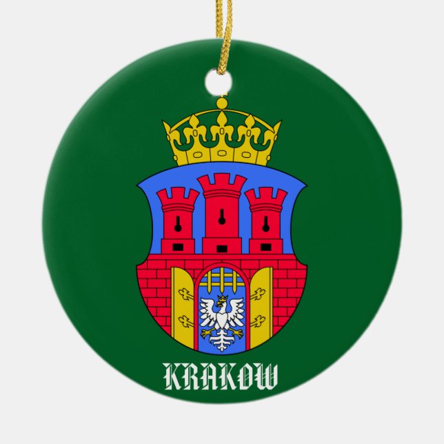 Krakow Poland Circle Ornament (Front)