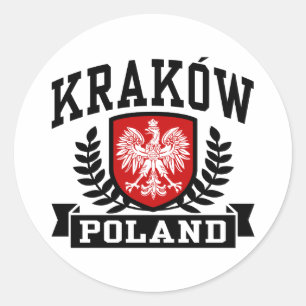 Krakow Poland Classic Round Sticker