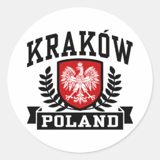 Krakow Poland Classic Round Sticker