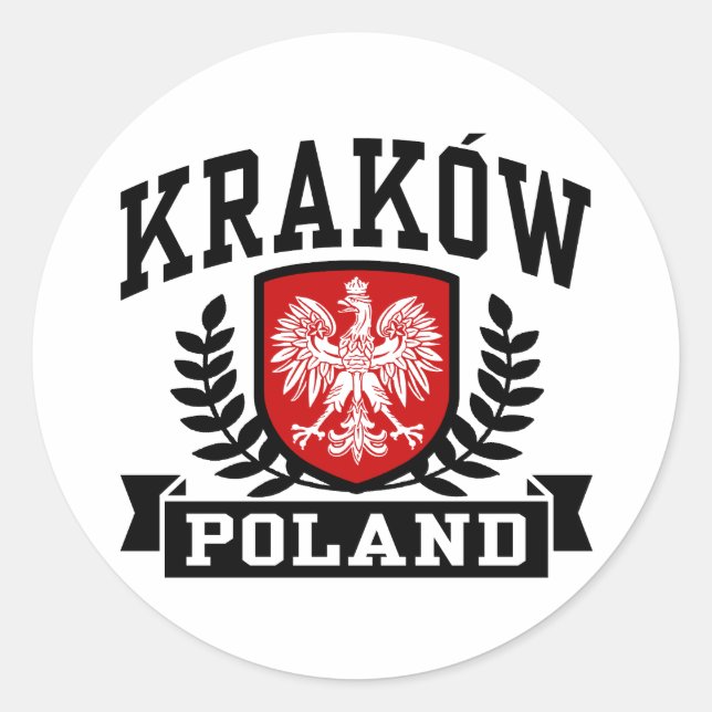 Krakow Poland Classic Round Sticker (Front)