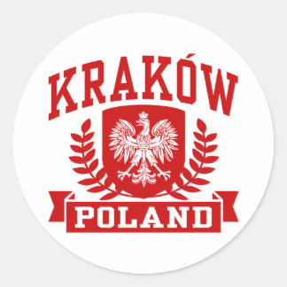 Krakow Poland Classic Round Sticker