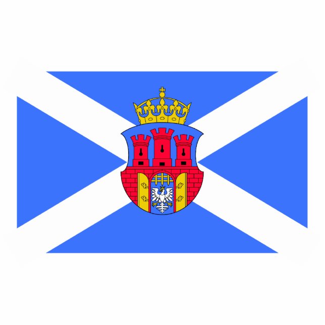 Krakow, Poland flag Standing Photo Sculpture (Front)