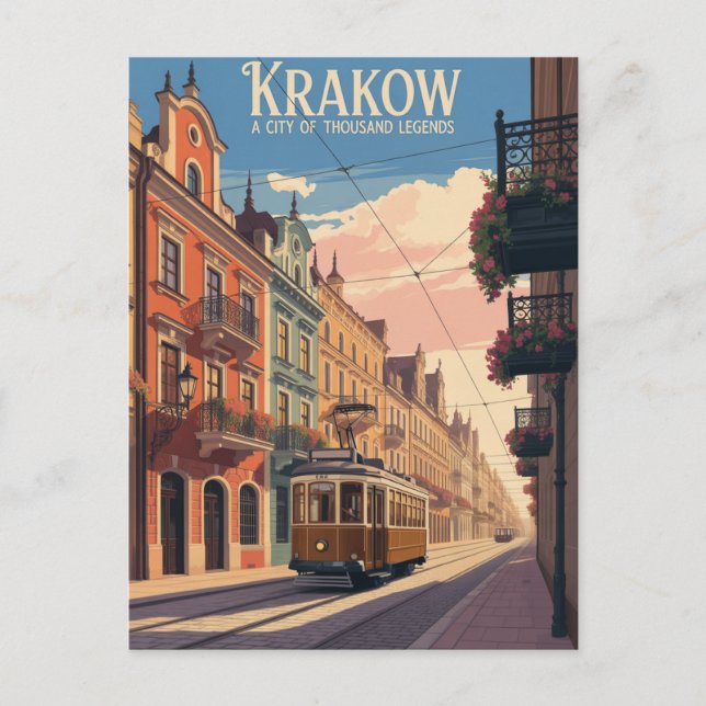 Krakow Poland Postcard (Front)
