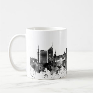 Krakow Poland Skyline BW Coffee Mug