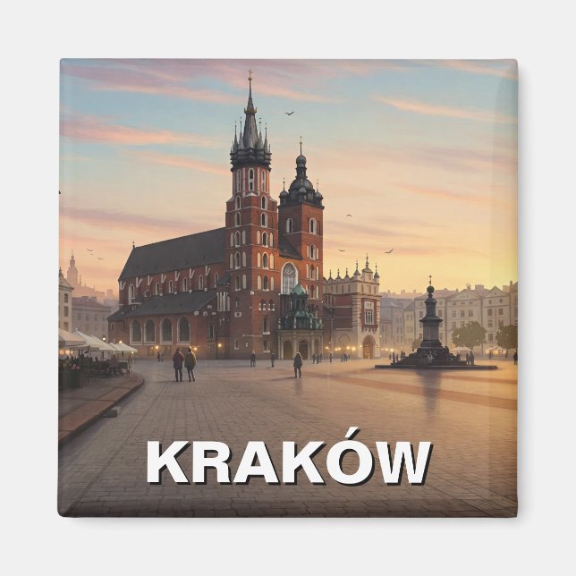 Krakow Poland Travel Magnet (Front)