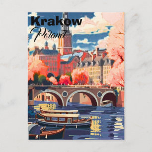 Krakow Poland Travel Postcard, Krakow Travel Postc Postcard