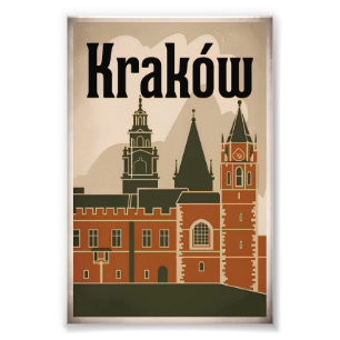 Kraków Poland vintage Photo Print