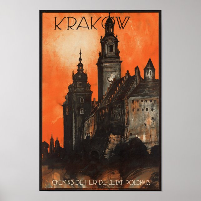 Krakow Poland - Vintage Polish Travel Poster (Front)