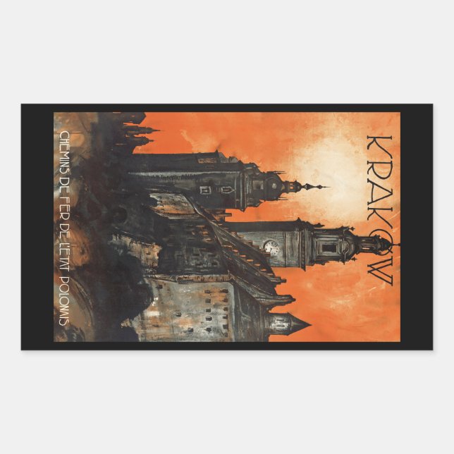Krakow Rectangular Sticker (Front)