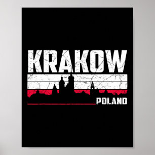 Krakow Skyline Poland Poster