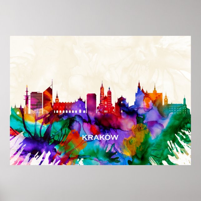 Krakow Skyline Poster (Front)