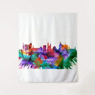 Krakow Skyline Tapestry