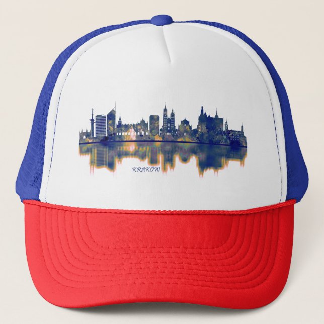Krakow Skyline Trucker Hat (Front)