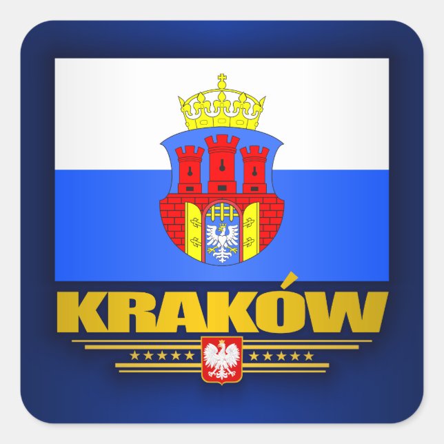 Krakow Square Sticker (Front)
