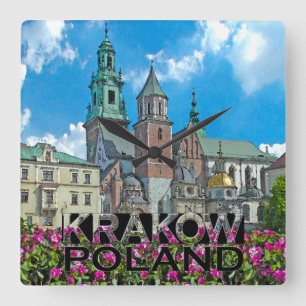Krakow Square Wall Clock