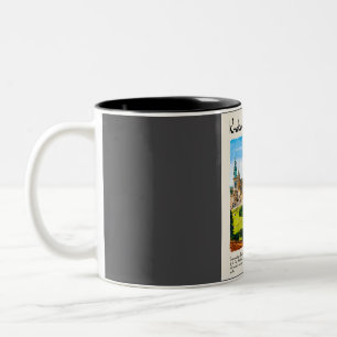 Krakow Vintage Watercolour Travel Two-Tone Coffee Mug