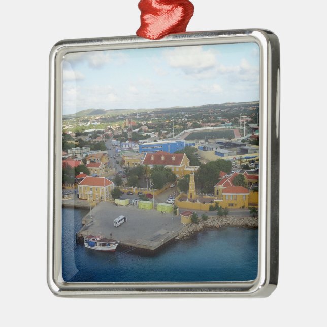 Kralendijk Harborfront Metal Tree Decoration (Left)