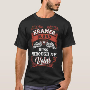Kramer blood runs through my veins family christma T-Shirt