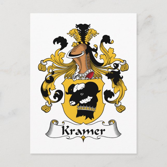 Kramer Family Crest Postcard (Front)
