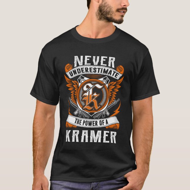 KRAMER - Never Underestimate Personalised T-Shirt (Front)