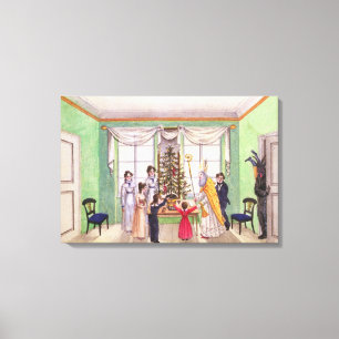 Krampus and St. Nicholas from journal of Carl Canvas Print