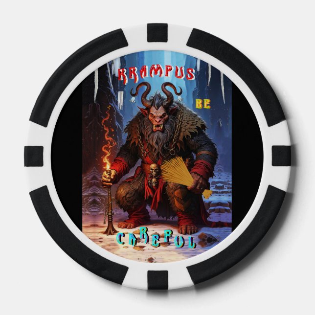 Krampus Be Careful Poker Chips (Front)