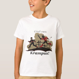 Krampus Chases Kid T-Shirt