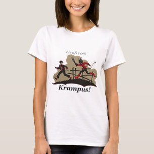 Krampus Chases Kid T-Shirt