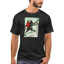 Krampus Chasing Bad Children Winter Snow