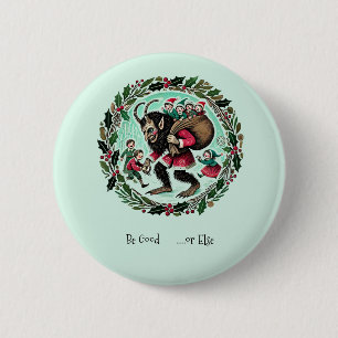 Krampus Christmas 6 Cm Round Badge