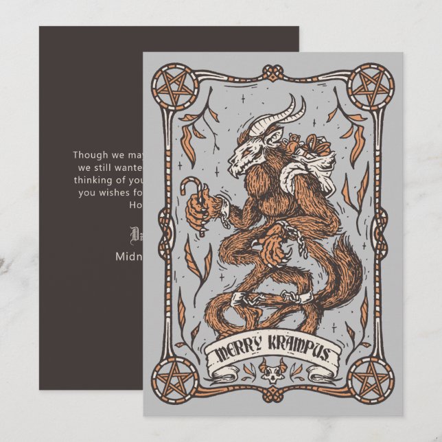 Krampus Christmas Holiday Card (Front/Back)