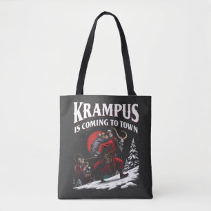 Krampus Christmas Horror Fan Dark Holiday Humour Tote Bag