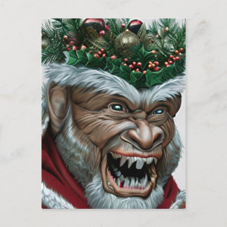 Krampus Christmas  Jigsaw Puzzle Postcard