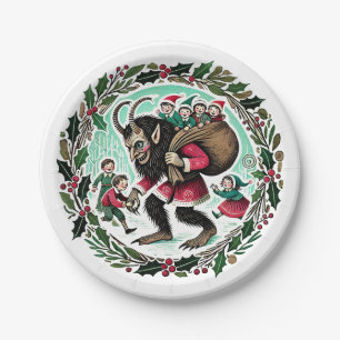 Krampus Christmas                                  Paper Plate