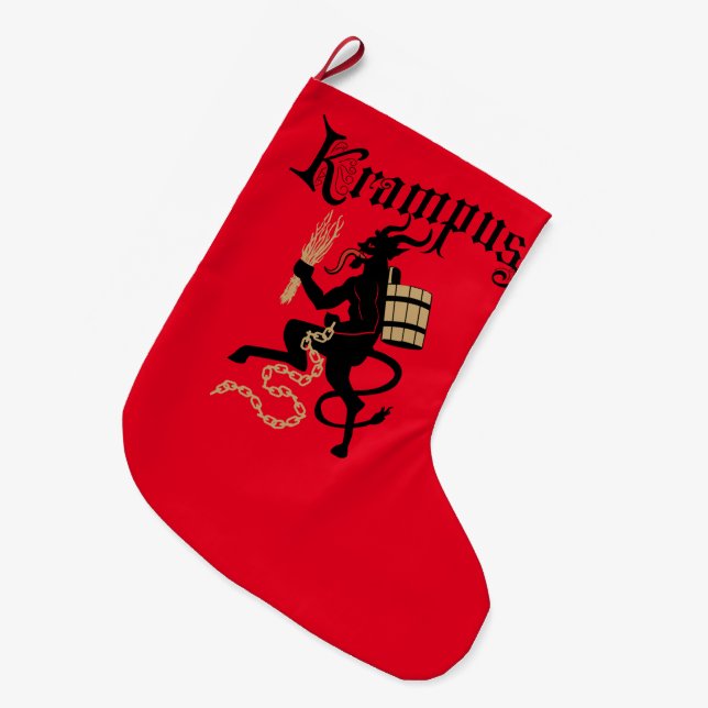 Krampus Christmas Stocking (Front (Hanging))