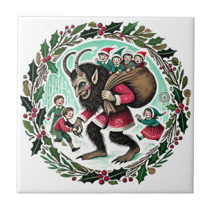 Krampus Christmas Tile
