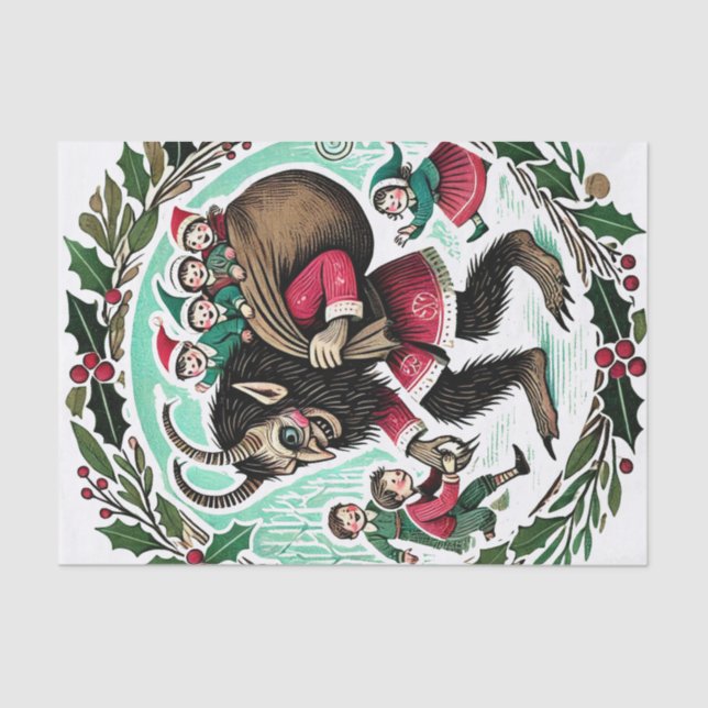 Krampus Christmas                                  Tissue Paper (Front)