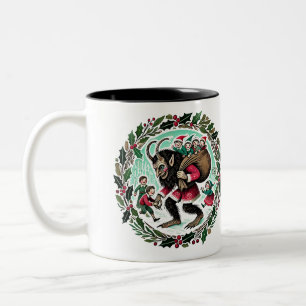 Krampus Christmas Two-Tone Coffee Mug