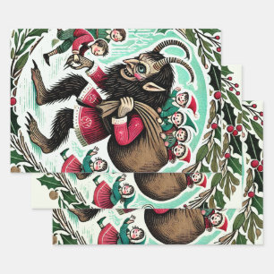 Krampus Christmas                                  Wrapping Paper Sheet