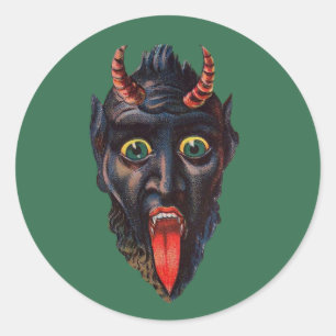 Krampus  classic round sticker