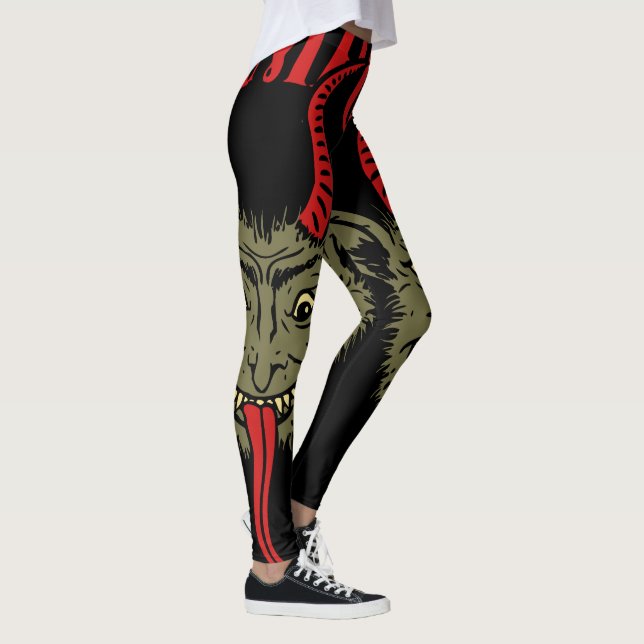 Krampus Face Naughty Leggings (Right)