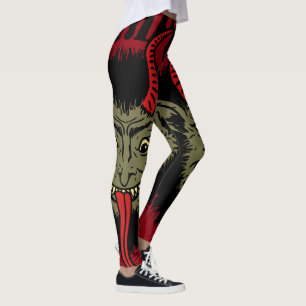 Krampus Face Naughty Leggings