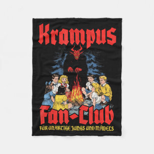 Krampus Fan-club Ugly Xmas German Christmas Demon Fleece Blanket