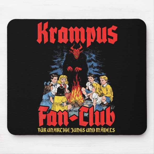 Krampus Fan-club Ugly Xmas German Christmas Demon  Mouse Mat (Front)