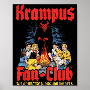 Krampus Fan-club Ugly Xmas German Christmas Demon Poster